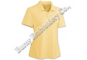 Ladies Yellow Short Sleeve Polyester Cotton T-Shirts Polo Shirts